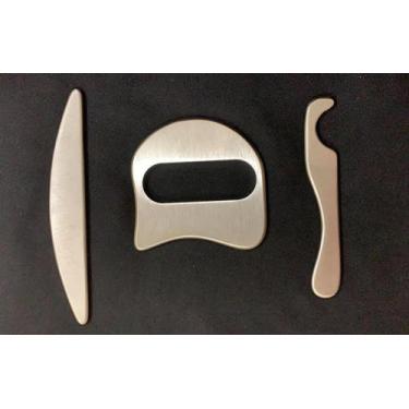 Imagem de Kit Com 3 Instrumentos De Liberação Miofascial Iastm Inox - QuiuTech