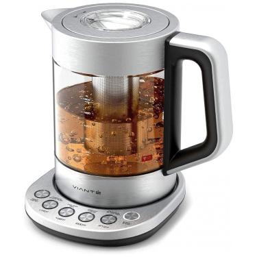 Imagem de Vianté Chaleira Elétrica de 1.6L com Controle de Temperatura, Aço Inoxidável, 110v, VIANTE, Prateado