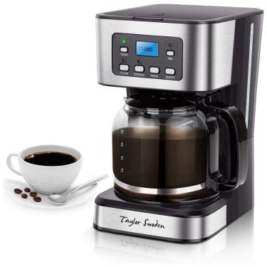 Imagem de Cafeteira Elétrica Programável com Tela LCD e Desligamento Automático, 110v, TAYLOR SWODEN, Preto