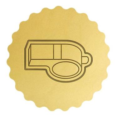 Imagem de Cortador Biscoito Apito Juiz Partida Futebol - DOCE IMPRESSO,  8cm