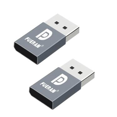 Imagem de FUERAN Adaptador de exibição virtual 4K 60Hz USB-C Tipo-C DDC EDID fictício plugue fantasma sem cabeça emulador 2K1080P@60Hz (DP-1080P-60Hz-2P-hui)