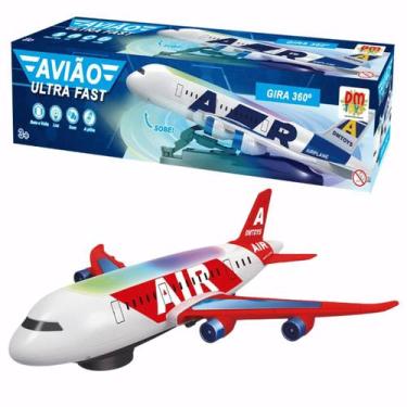Imagem de Avião de Brinquedo Bate Volta Ultra Fast Vermelho Dmt6848 - DM TOYS
