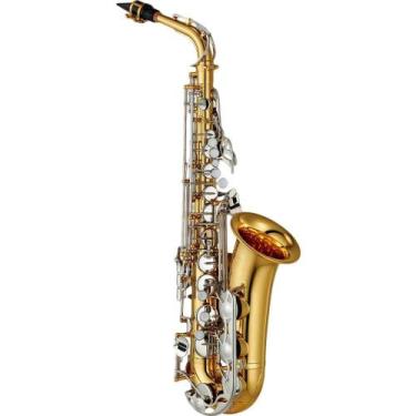 Imagem de Saxofone Alto Eb Yas-26 Laqueado Dourado Com Detalhes Em Prata Yamaha