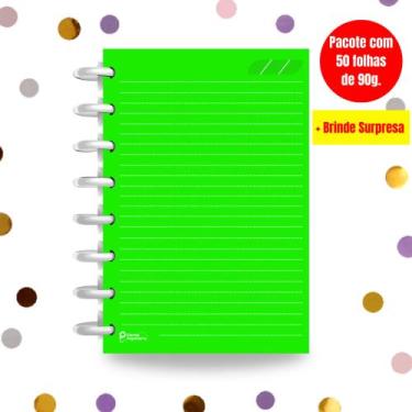 Imagem de Refil Caderno de Disco Sistema Inteligente I Green Neon - Cores, M 9 F