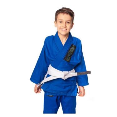 Imagem de Kimono Jiu Jitsu Infantil Sarja Azul - Kimonos Inv, M2