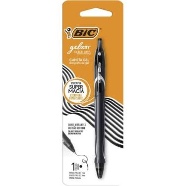 Imagem de Caneta GEL BIC Gelocity Quick DRY Ponta Fina 0,7MM Preta Blister com 1
