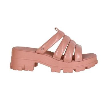 Imagem de Sandália Tamanco Feminino Salto E.V.A Zaxy Power UP - Grendene, Nude e