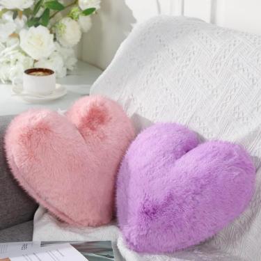 Imagem de Almofada Pelúcia Marsui em Formato de Coração - Conjunto com 2 Peças