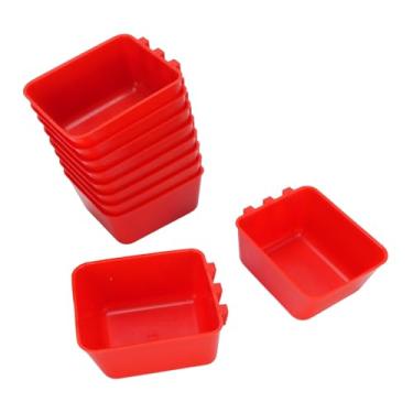 Imagem de Tigela de Alimentação Pendurada Elegante, Vários Compartimentos, Material Resistente Ao Clima, Perfeito para Distribuir Sementes ou Alimentos para Animais de estimação. Atrai