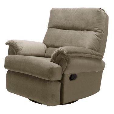 Imagem de Poltrona Reclinável MH-1217 Herval Estofada com Massageador Veludo Chocolate B