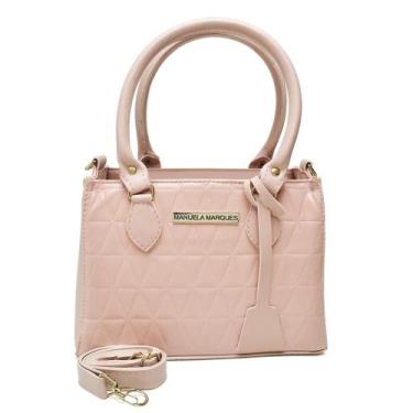 Imagem de Bolsa Feminina Média Transversal Tote Metalasse - Manuela Marques , Ro