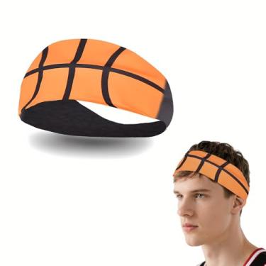 Imagem de Bandanas de basquete femininas largas de basquete esportivas, faixa de cabelo com bola antiderrapante, bandanas de cabelo, urdidura, ciclismo, ioga, treino, acessórios de cabelo para meninas