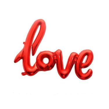 Imagem de Balão Love Metalizado Vermelho - Extra Festas