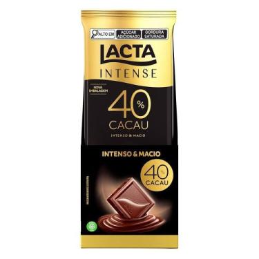 Imagem de Chocolate Lacta Intense 40% Cacau 85G Embalagem Com 17 Unidades