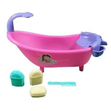 Imagem de Banheira Banho De Espuma Pitica Para Boneca Tilin Brinquedos