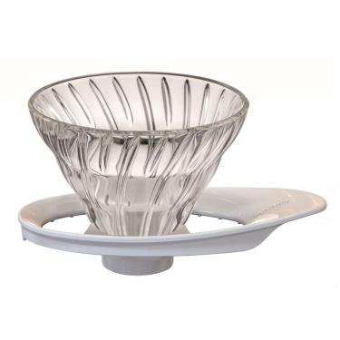 Imagem de Gotejador de café hario V60 VDGR-01-W Vidro resistente ao calor branco