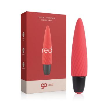 Imagem de Cápsula Vibratória Multivelocidade Recarregável Go Vibe Red
