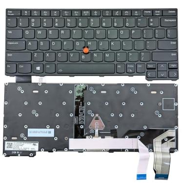 Imagem de BestParts Substituição de teclado retroiluminado para Lenovo Thinkpad X13 Gen2 (Tipo 20WK 20WL 20XH 20XJ) Layout US Teclado Laptop Backlight Moldura preta com TrackPoint 5N21A21734 5N21A21808
