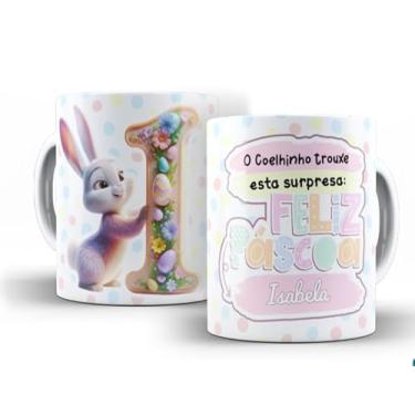 Imagem de Caneca branca Alfabeto páscoa (I)