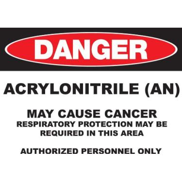 Imagem de Placa ZING 2667 Eco GHS, perigo, acrilonitrilo, 10 A x 14 W, plástico reciclado