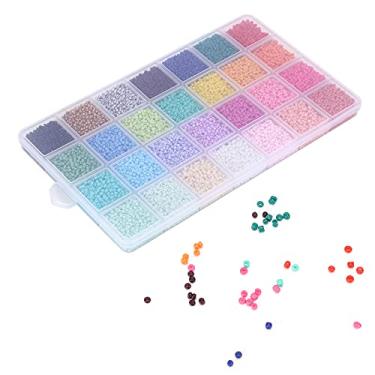 Imagem de Zerodis Minchas de Vidro Coloridas 14000pcs Kit de Miçangas de 2 Mm para Fabricação de Pulseiras e Projetos de Arte de Bricolage