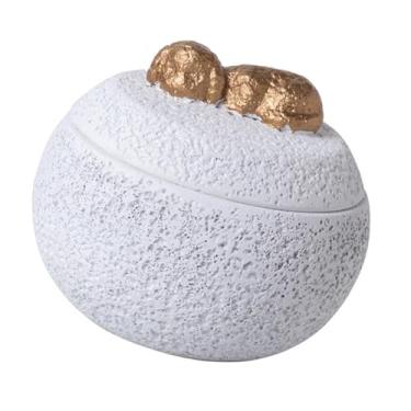 Imagem de Generic Caixa de Cinzas para Cachorro em Cimento com Tampa, Branco