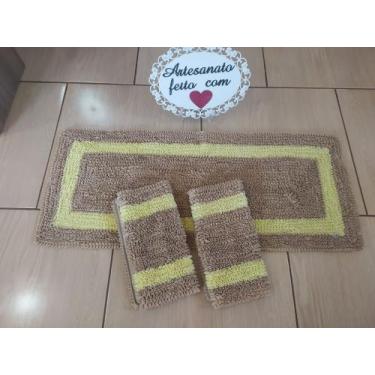 Imagem de Jogo De Tapete De Cozinha Frufru 3 Peças 1,20 Com.x.0,45 lar. - VALENT