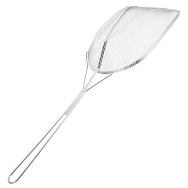 Imagem de HEMOTON Fritadeira Quadrada Skimmer Skimmer De Óleo De Malha Fina Skimmer De Aço Inoxidável Colher Filtro De Aranha Com Longo Para Cozinhar Fritar Desnatar Gordura E Espuma (5. 9X