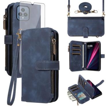 Imagem de Asuwish Capa de telefone para T-Mobile Revvl 6/6X 5G Carteira com zíper Capa de celular com protetor de tela Flip Suporte para cartão de crédito Tmobile Revvl6 X Revvl6X T Mobile Revvl6X5G Revel Tmo