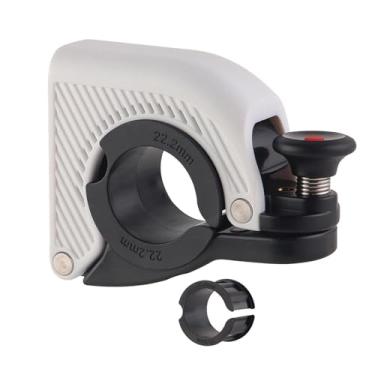 Imagem de Generic Campainha de bicicleta com som nítido para guidão padrão de 22,2/25,4/31,8 mm, alarme de aviso, campainha de bicicleta para crianças e adultos, Branco