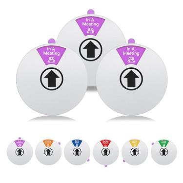 Imagem de Pacote com 3 placas de porta de escritório – Do Not Disturb, Please Knock, Out of Office, In a Meeting, Back Soon, Working Remotely – Placa de privacidade para casa ou sala de conferências (prata)