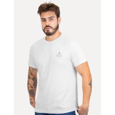 Imagem de Camiseta Tommy Hilfiger Masculina Stack Brand Love Branca, XXL/GGG