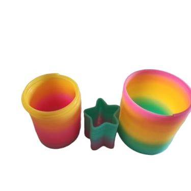 Imagem de Mola Mágica Arco Íris, Conjunto com 3 Peças, Brinquedo Colorido