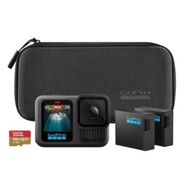 Imagem de GoPro HERO13 Black Essential Bundle - Câmera de ação à prova d'água 10m, 5.3K60, HLG HDR, 27MP, HyperSmooth 6.0, GPS, Wi-Fi 6, Detecção Automática das lentes HB-Series