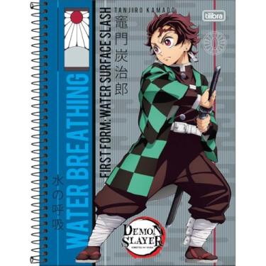 Imagem de Caderno Demon Slayer TILIBRA Universitário ESPIRAL - 10 Matérias 160 Folhas (1 Personagem)