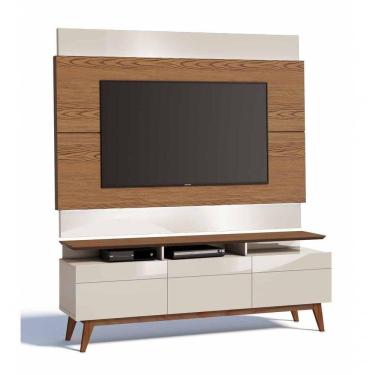 Imagem de Rack Com Painel Classic +3g Freijó Com Off White - Imcal Móveis