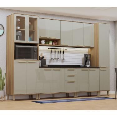 Imagem de Cozinha Modulada Completa 6 Pecas com Tampos e sem Pia Isis Luciane Moveis