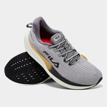 Imagem de Tênis Fila Racer Speedzone Masculino, Cinza, Dourado, 41