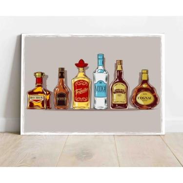 Imagem de Placa Decorativa Drinks Clássicos - TaColado, 40x60cm