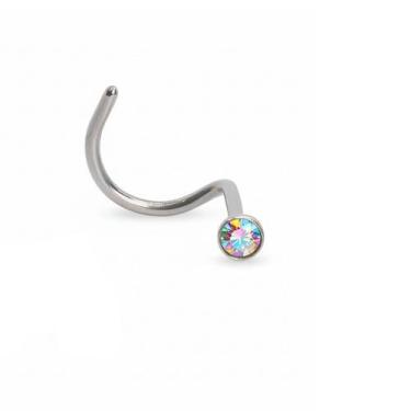 Imagem de Piercing Nostril para Nariz Aço Cirúrgico Pedra Furta Cor - M2 Piercin