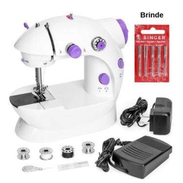 Imagem de Mini Máquina de Costura Elétrica Portátil Bivolt Lanmax com 10 Agulhas