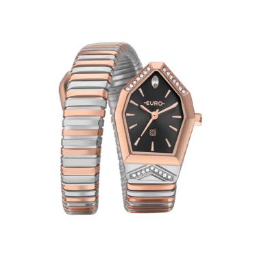 Imagem de Relógio Euro Feminino Ref: Eu2035zbo/5p Bracelete Serpentes Bicolor