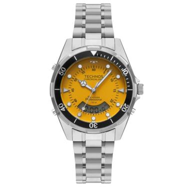 Imagem de Relógio Technos Masculino Ref: Wt2060ab/1y Skydiver Anadigi Prateado