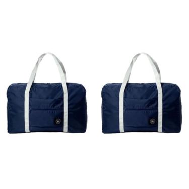 Imagem de Bolsa de Viagem Grande Capacidade em Poliéster Impermeável com Múltiplos Bolsos e Zíper Kit 2 Azul OEM