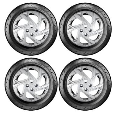 Imagem de Kit jg 4 calota hb20 hb20s 2024 aro 14 prata - GRID CALOTAS