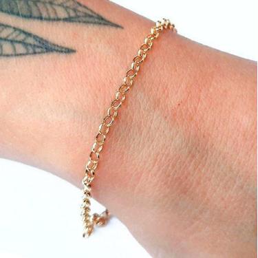 Imagem de Pulseira Portuguesa Em Ouro 18k Bracelete Elo Português Feminina - Gol