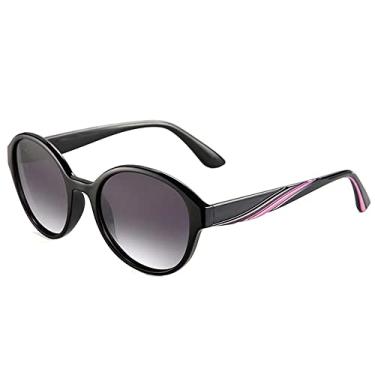 Imagem de Óculos de Sol com Lente Polarizada Feminino 20/20 Óculos Elegante Armação Redonda Proteção Uv400 (C1)