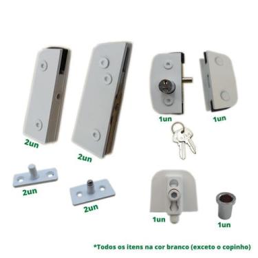 Imagem de Kit Porta Dupla Pivotante Para Vidro Temperado Blindex (Sistema Invert