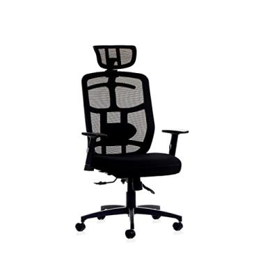 Imagem de MAKKON Cadeira Ergonômica Presidente com Encosto em Tela e Braços Cromados - MK-4007M