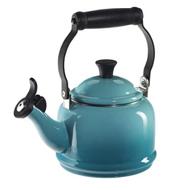 Imagem de Le Creuset Chaleira Demi 1,1 L Aço Carbono Esmaltado Azul Caribe